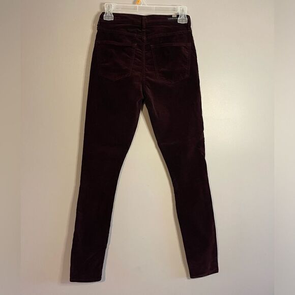 Citizens of Humanity The Rocket High Rise Skinny Burgundy Velvet | SZ 25 - Picture 4 of 13